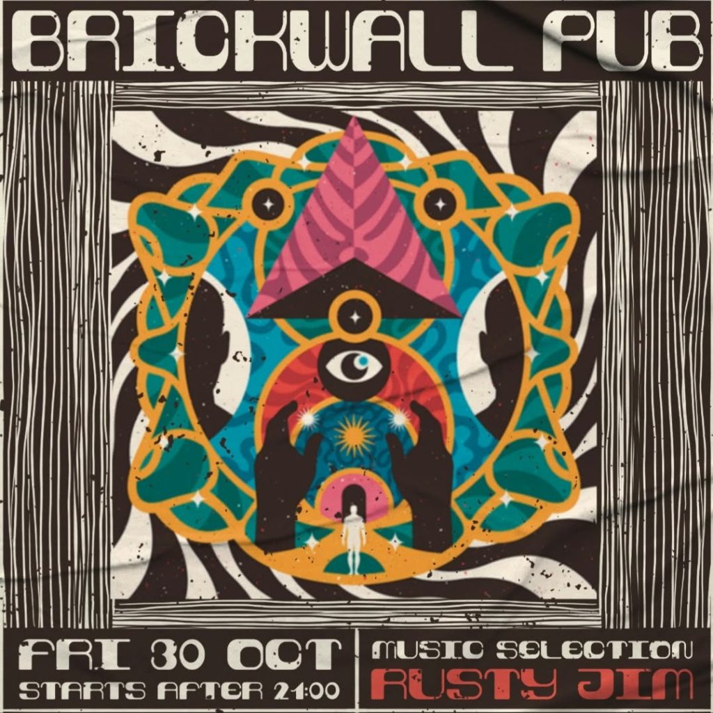 Rusty Jim - αφίσα για το music selection του Rusty Jim στην Brickwall Pub, 30/10/2026